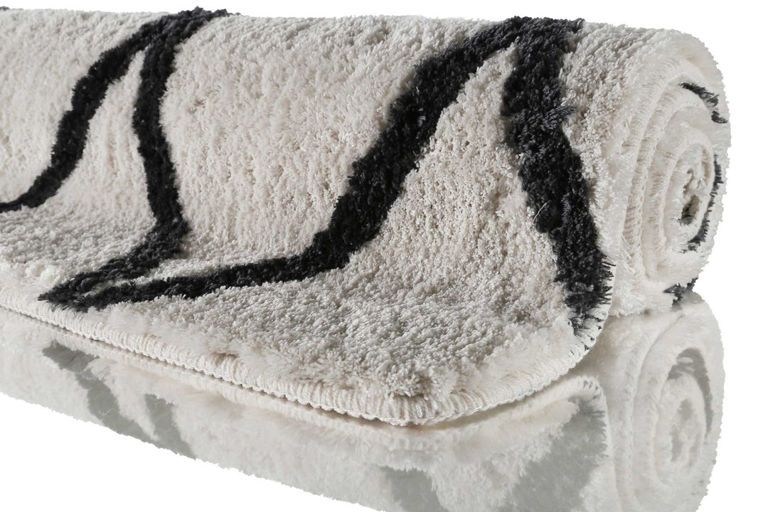 San Bosa Badteppich weiß Kurzflor rechteckig