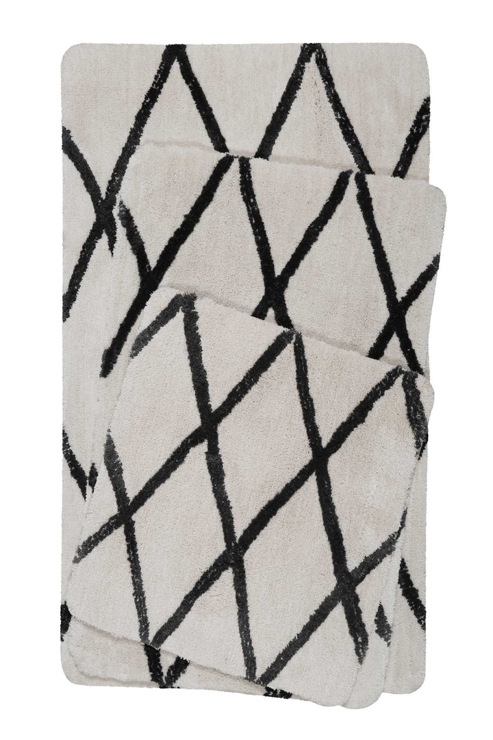 San Bosa Badteppich weiß Kurzflor rechteckig