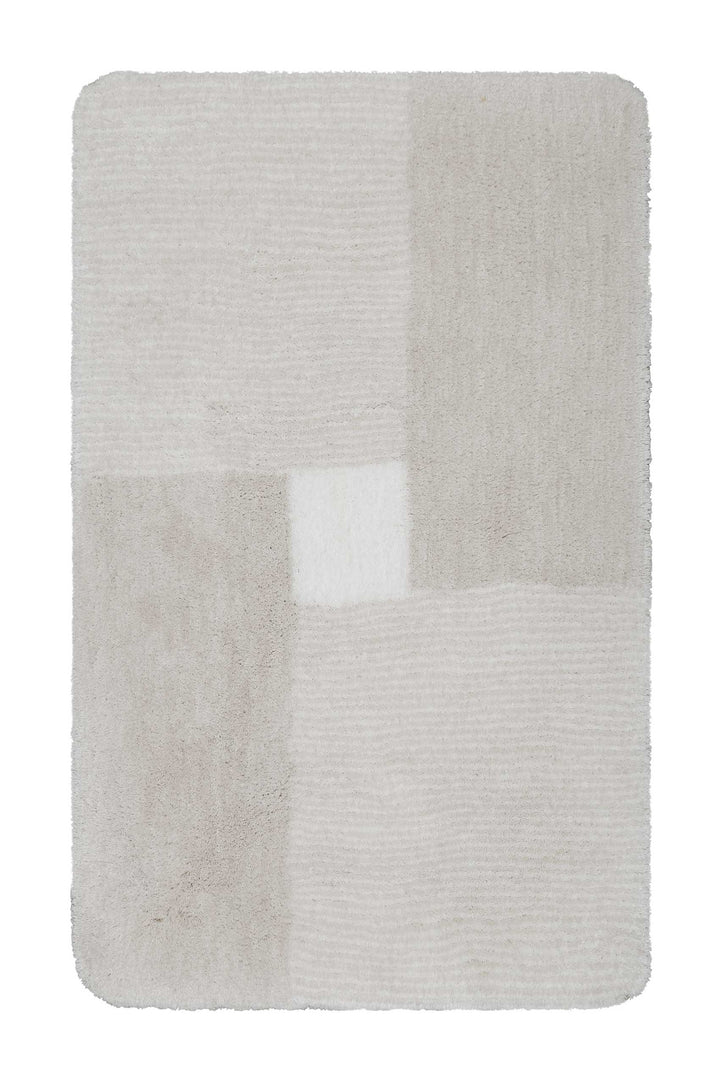 San Piero Badteppich beige Hochflor rechteckig