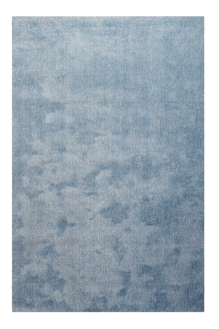 Sienna Teppich blau meliert Kurzflor rechteckig