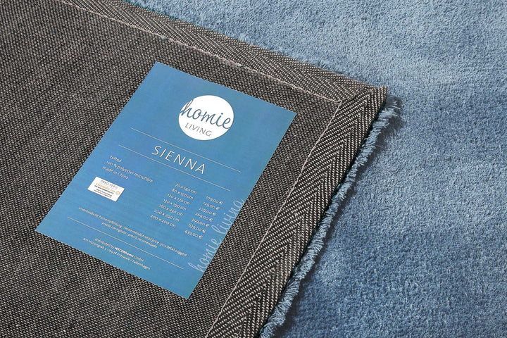 Sienna Teppich blau Kurzflor rechteckig
