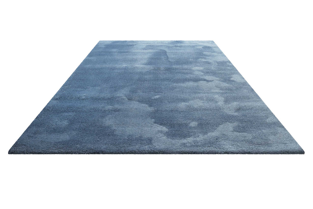Sienna Teppich blau Kurzflor rechteckig