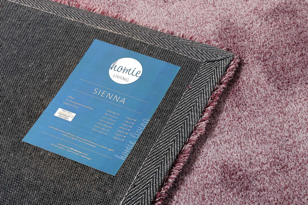 Sienna Teppich violett meliert Kurzflor rechteckig