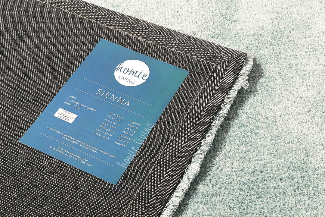 Sienna Teppich pastellgrün Kurzflor rechteckig
