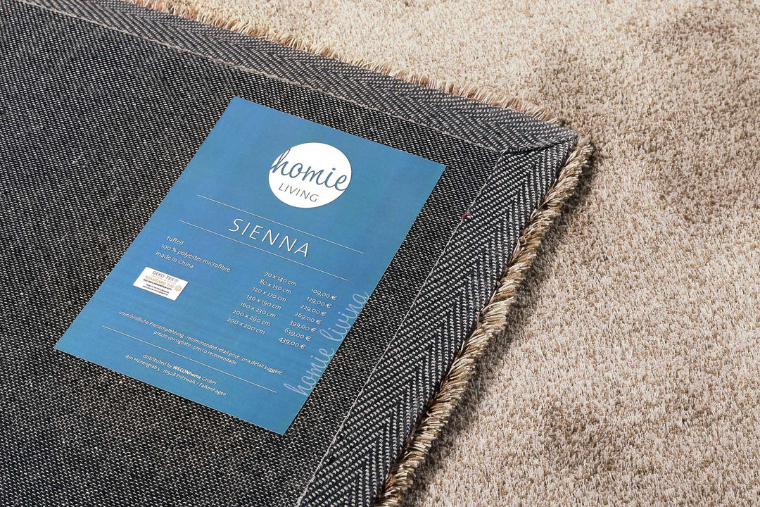 Sienna Teppich beige Kurzflor rechteckig