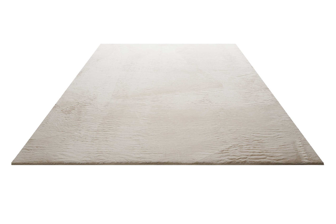 Villa Rosso Teppich creme beige Kurzflor rechteckig