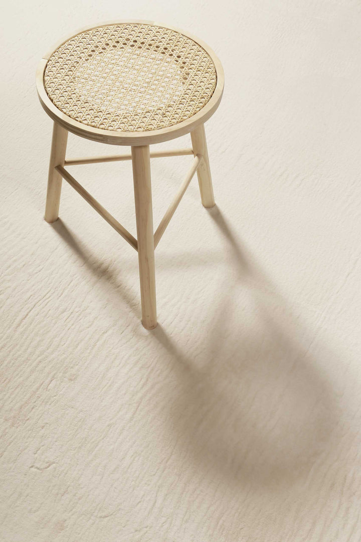 Villa Rosso Teppich creme beige Kurzflor rund