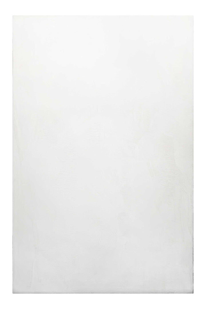 Villa Rosso Teppich weiß Kurzflor rechteckig