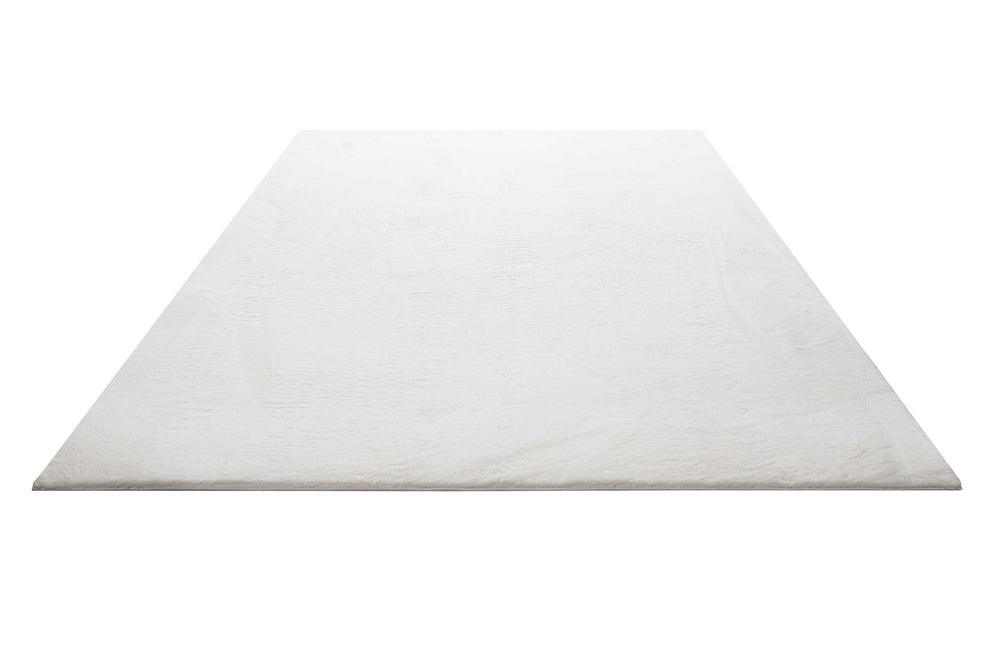 Villa Rosso Teppich weiß Kurzflor rechteckig