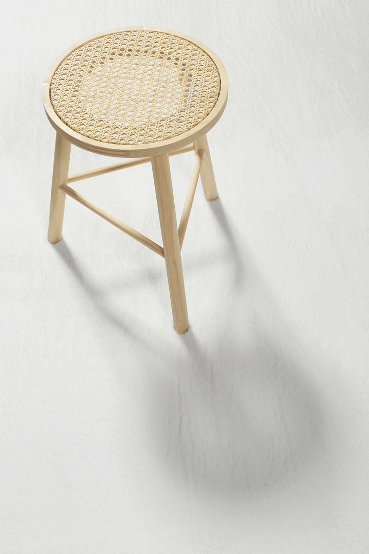 Villa Rosso Teppich weiß Kurzflor rund