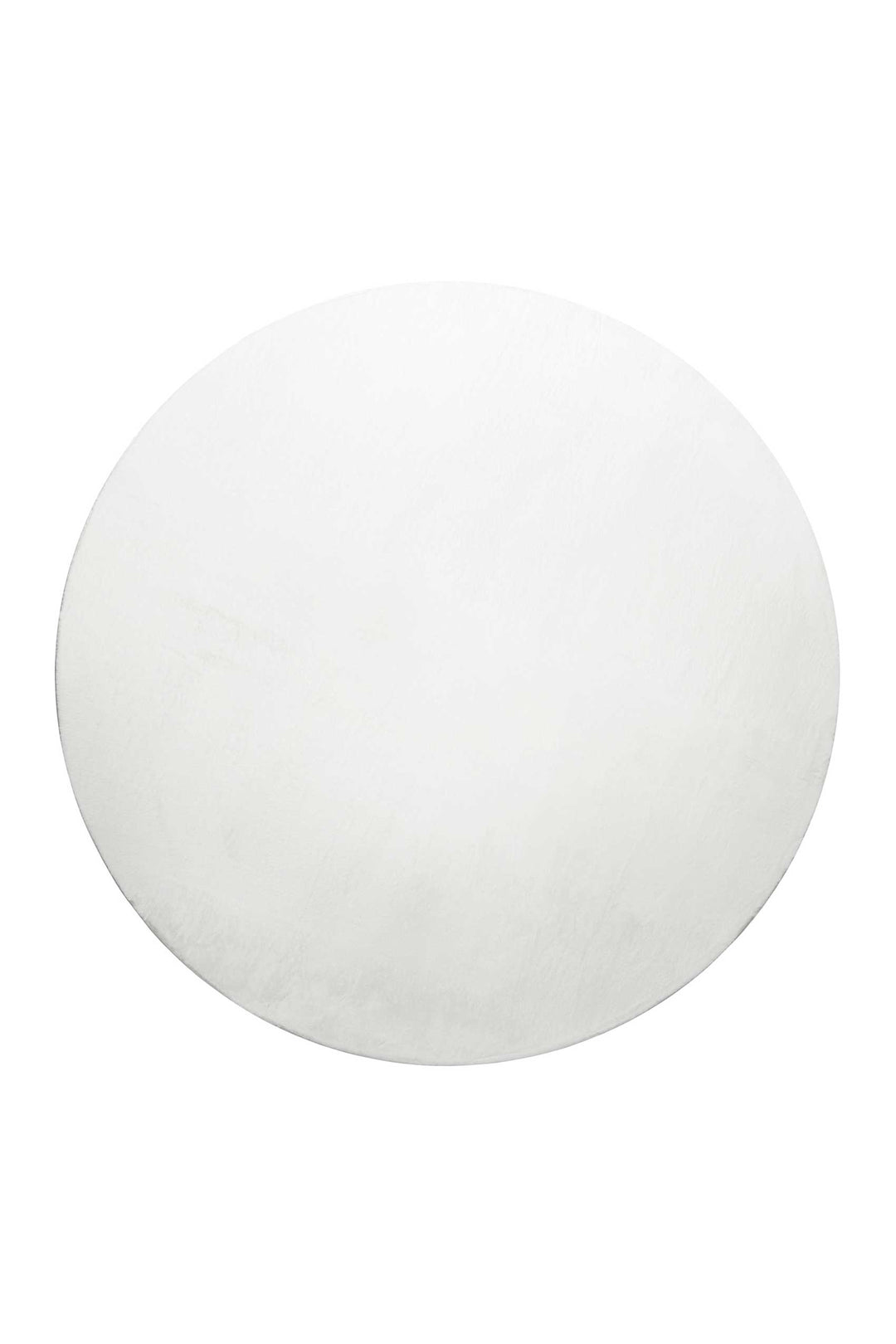 Villa Rosso Teppich weiß Kurzflor rund