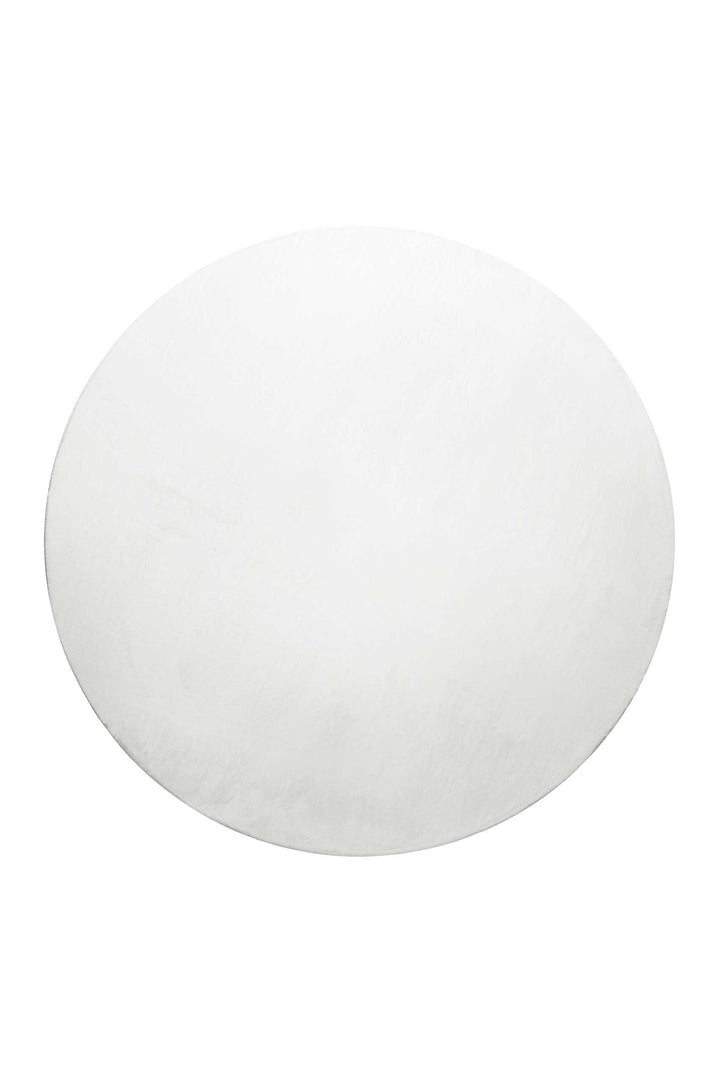 Villa Rosso Teppich weiß Kurzflor rund