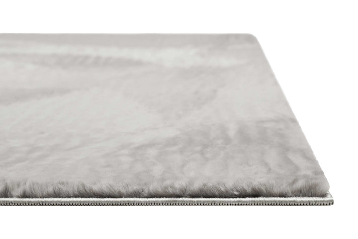 Villa Rosso Teppich hellgrau Kurzflor rechteckig