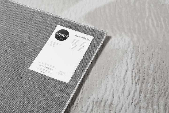 Villa Rosso Teppich hellgrau Kurzflor rechteckig