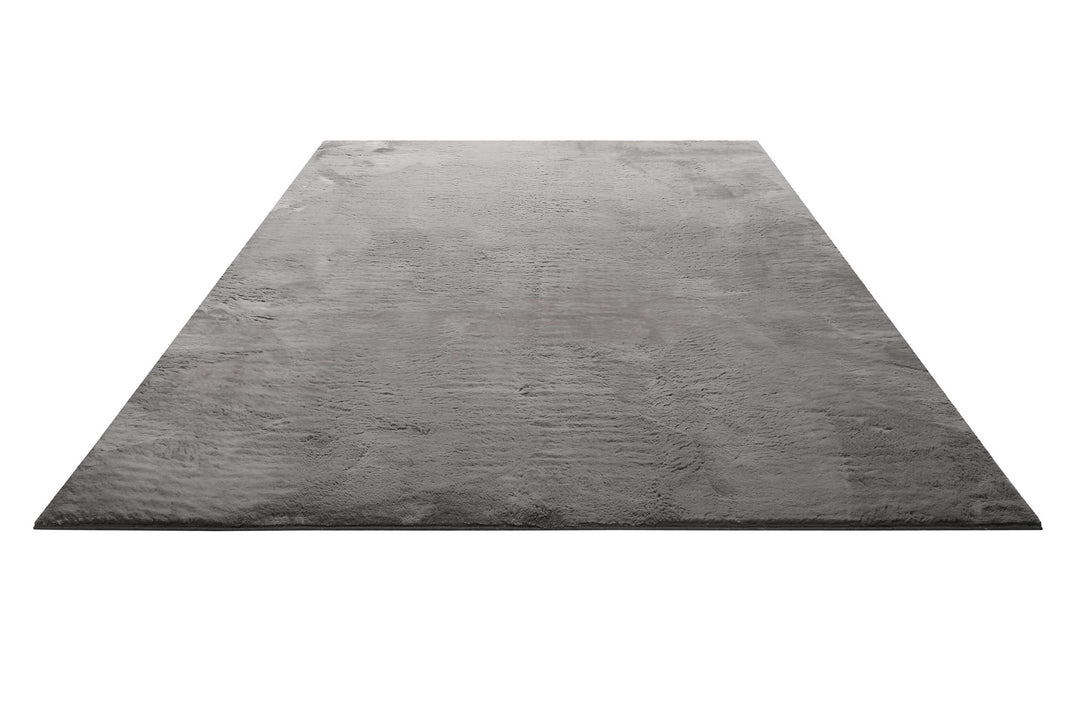Villa Rosso Teppich anthrazit Kurzflor rechteckig