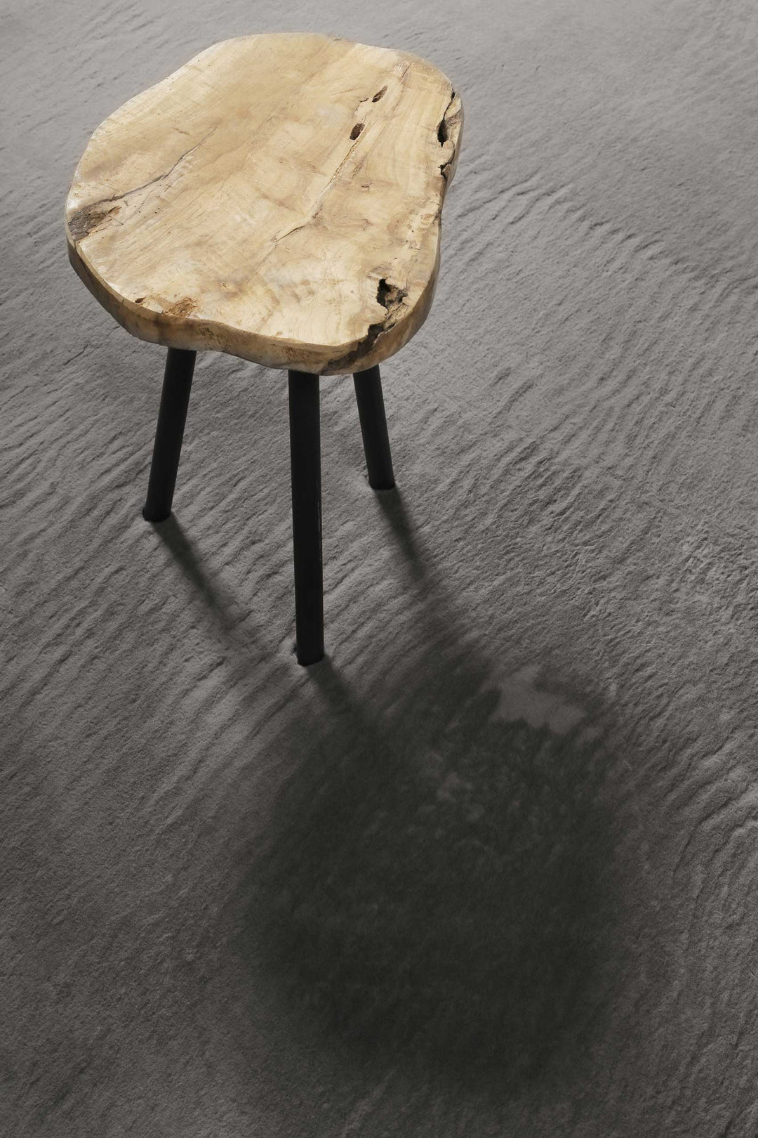 Villa Rosso Teppich anthrazit Kurzflor rund