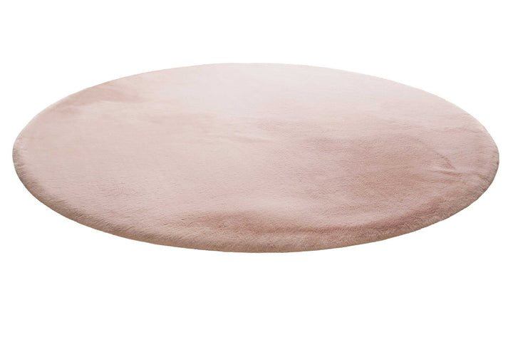 Vita Teppich rosa Hochflor rund