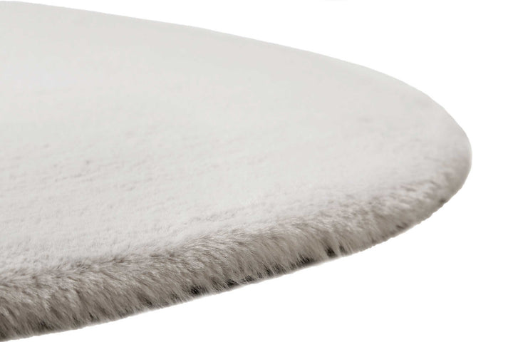 Vita Teppich hellgrau Hochflor rund