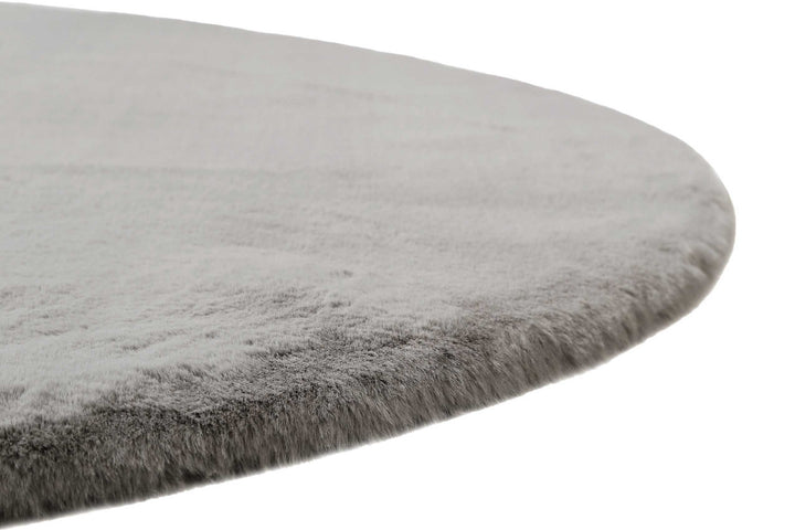 Vita Teppich grau Hochflor rund