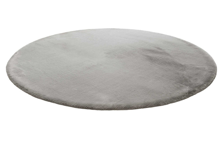 Vita Teppich grau Hochflor rund