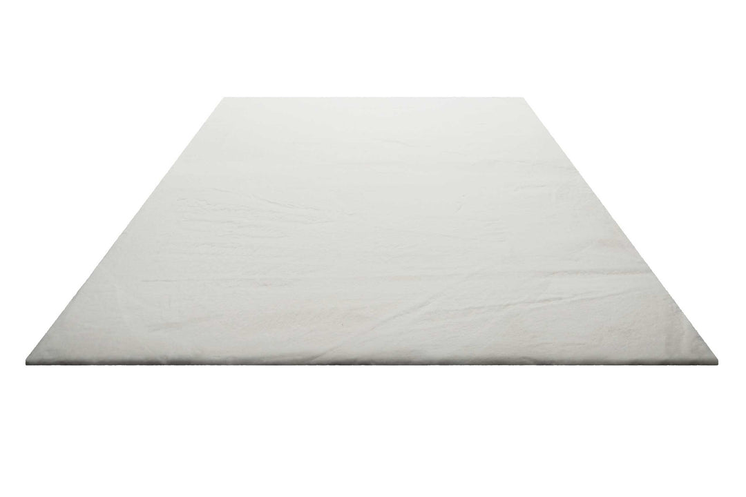 Vita Teppich beige weiß Hochflor rechteckig