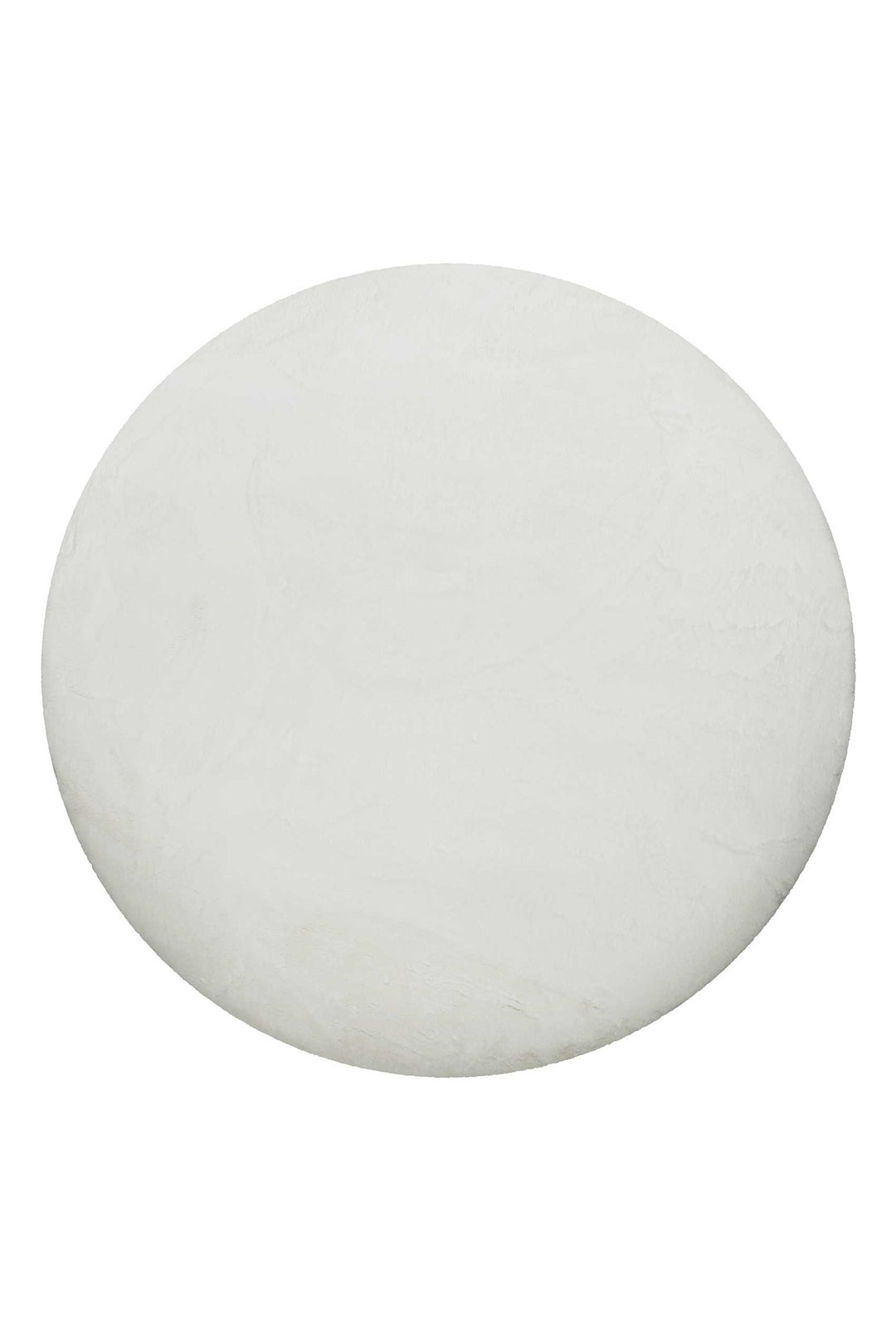 Vita Teppich beige weiß Hochflor rund