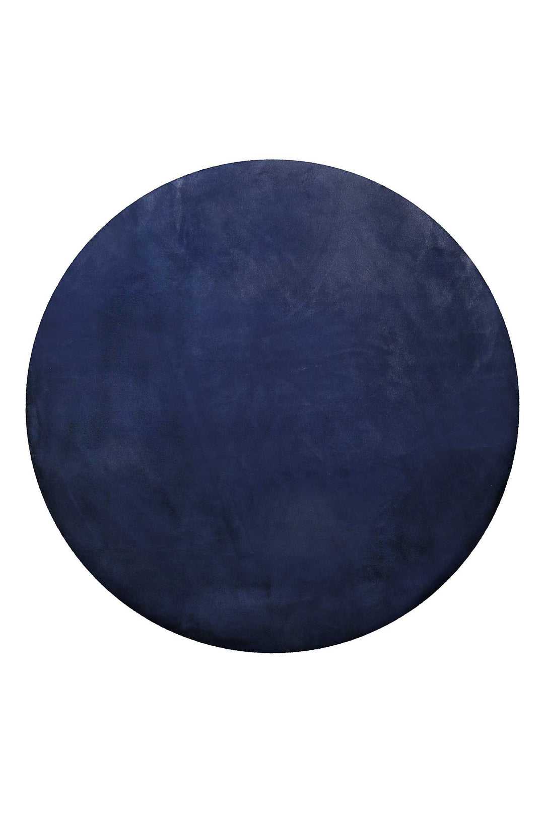 Vita Teppich dunkelblau Hochflor rund