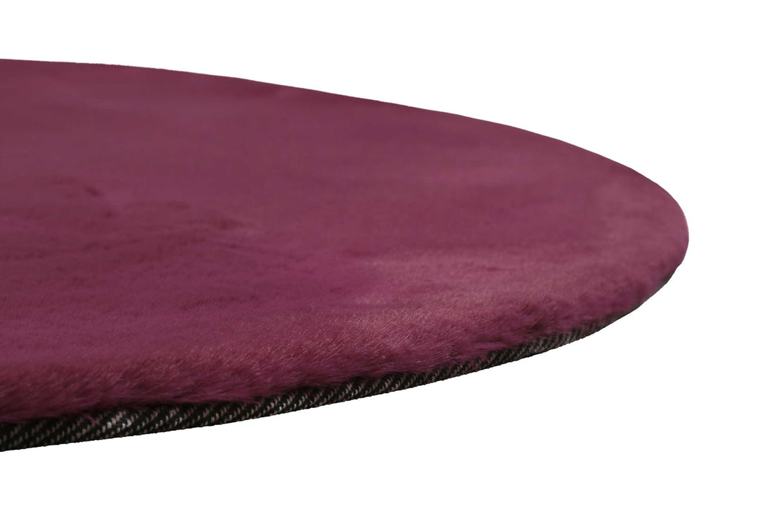 Vita Teppich violett Hochflor rund