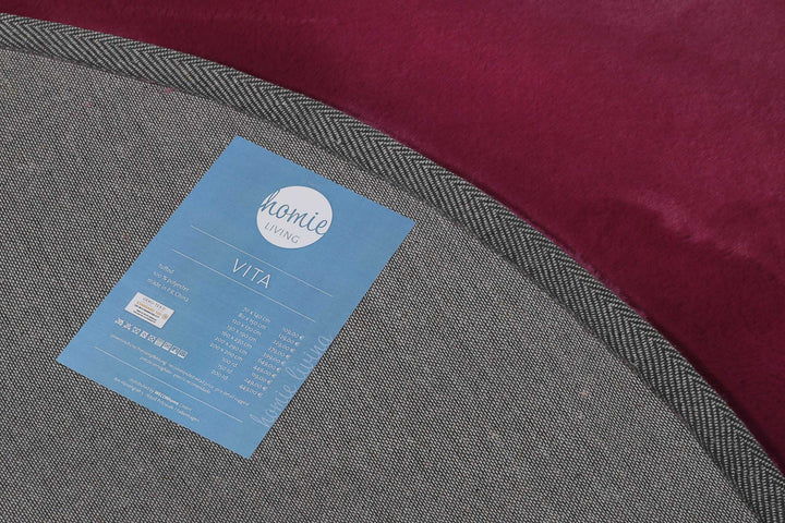 Vita Teppich violett Hochflor rund