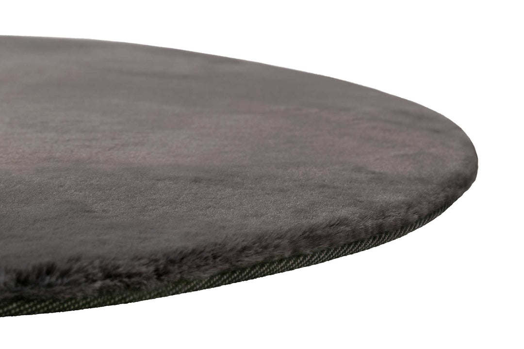 Vita Teppich anthrazit Hochflor rund