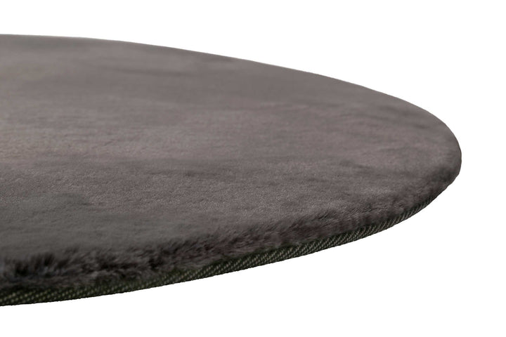 Vita Teppich anthrazit Hochflor rund