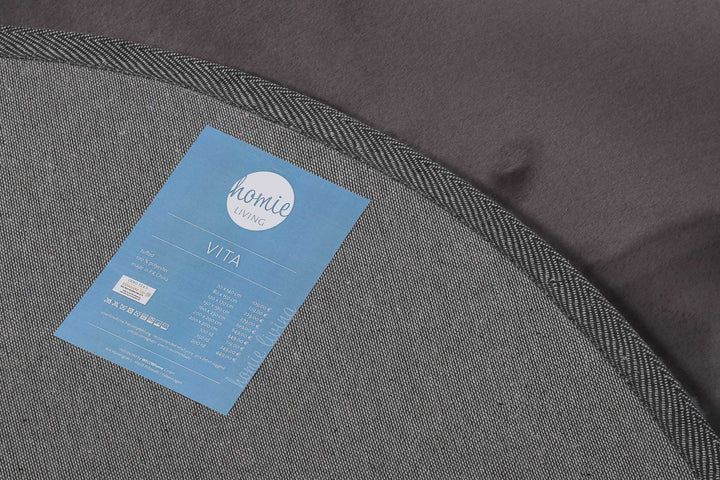 Vita Teppich anthrazit Hochflor rund