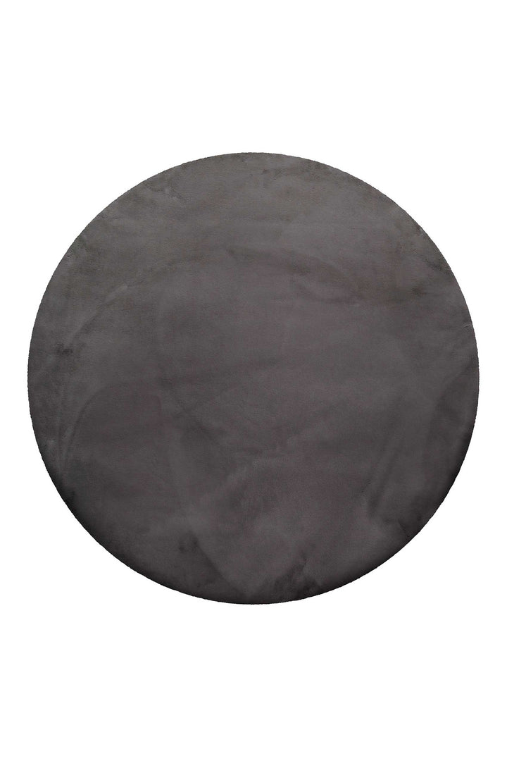 Vita Teppich anthrazit Hochflor rund