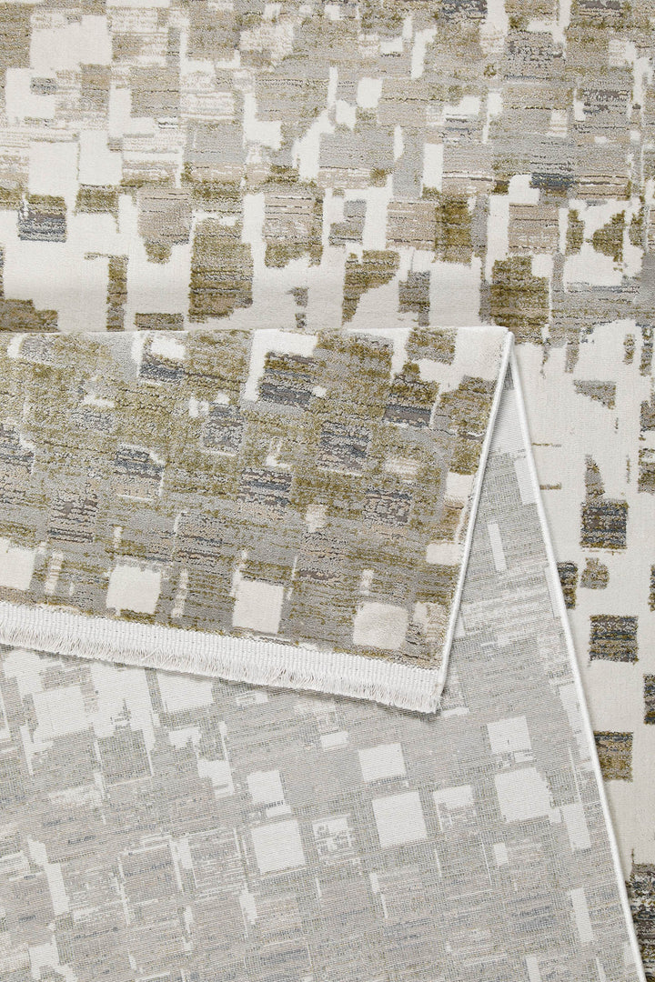 Jala Teppich beige Kurzflor rechteckig