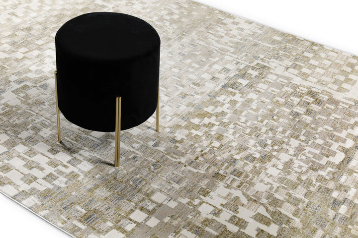 Jala Teppich beige Kurzflor rechteckig