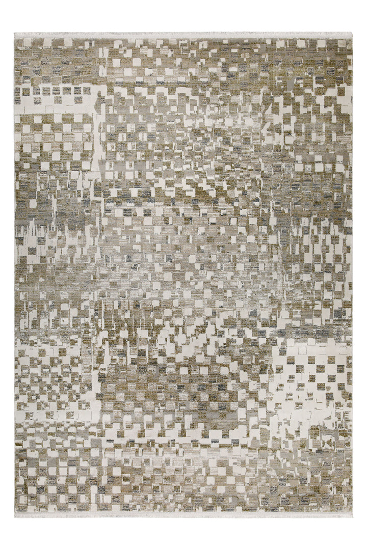 Jala Teppich beige Kurzflor rechteckig