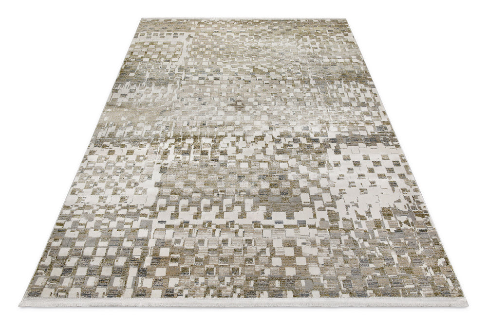 Jala Teppich beige Kurzflor rechteckig