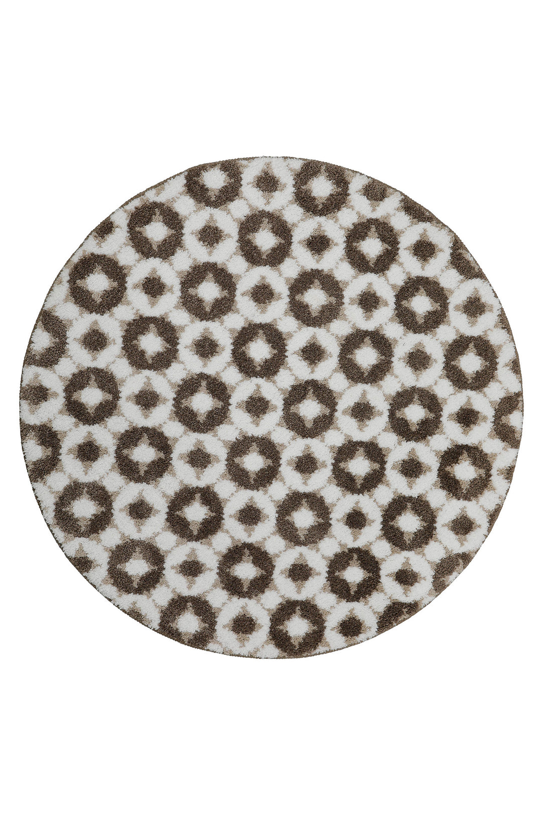 J&J Badteppich taupe beige  Kurzflor rund