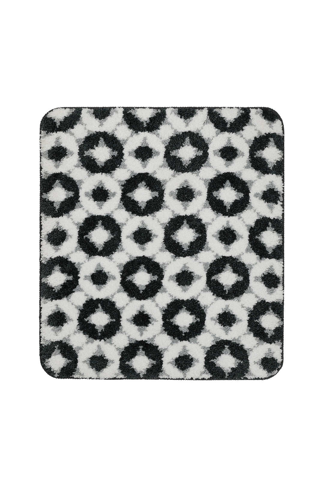 J&J Badteppich anthrazit grau Kurzflor rechteckig