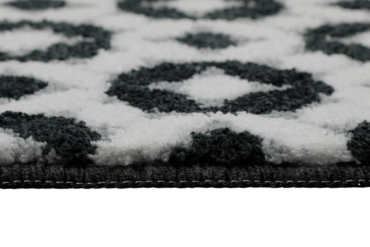 J&J Badteppich anthrazit grau Kurzflor rechteckig