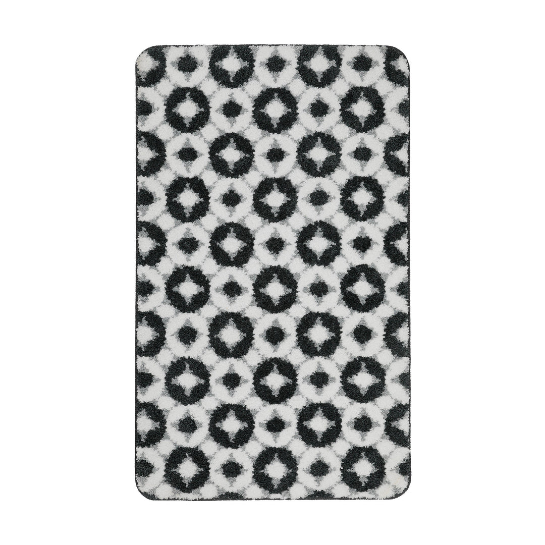 J&J Badteppich anthrazit grau Kurzflor rechteckig