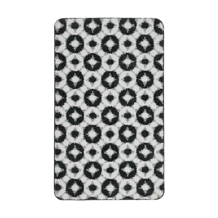 J&J Badteppich anthrazit grau Kurzflor rechteckig