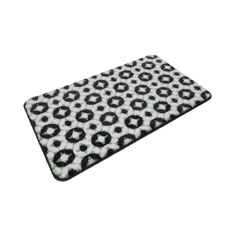 J&J Badteppich anthrazit grau Kurzflor rechteckig