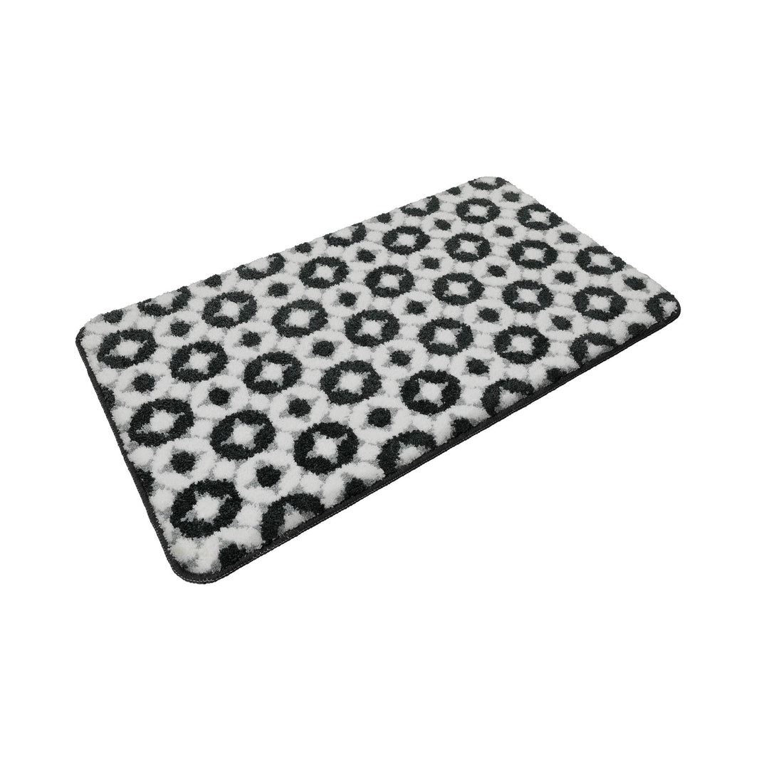 J&J Badteppich anthrazit grau Kurzflor rechteckig