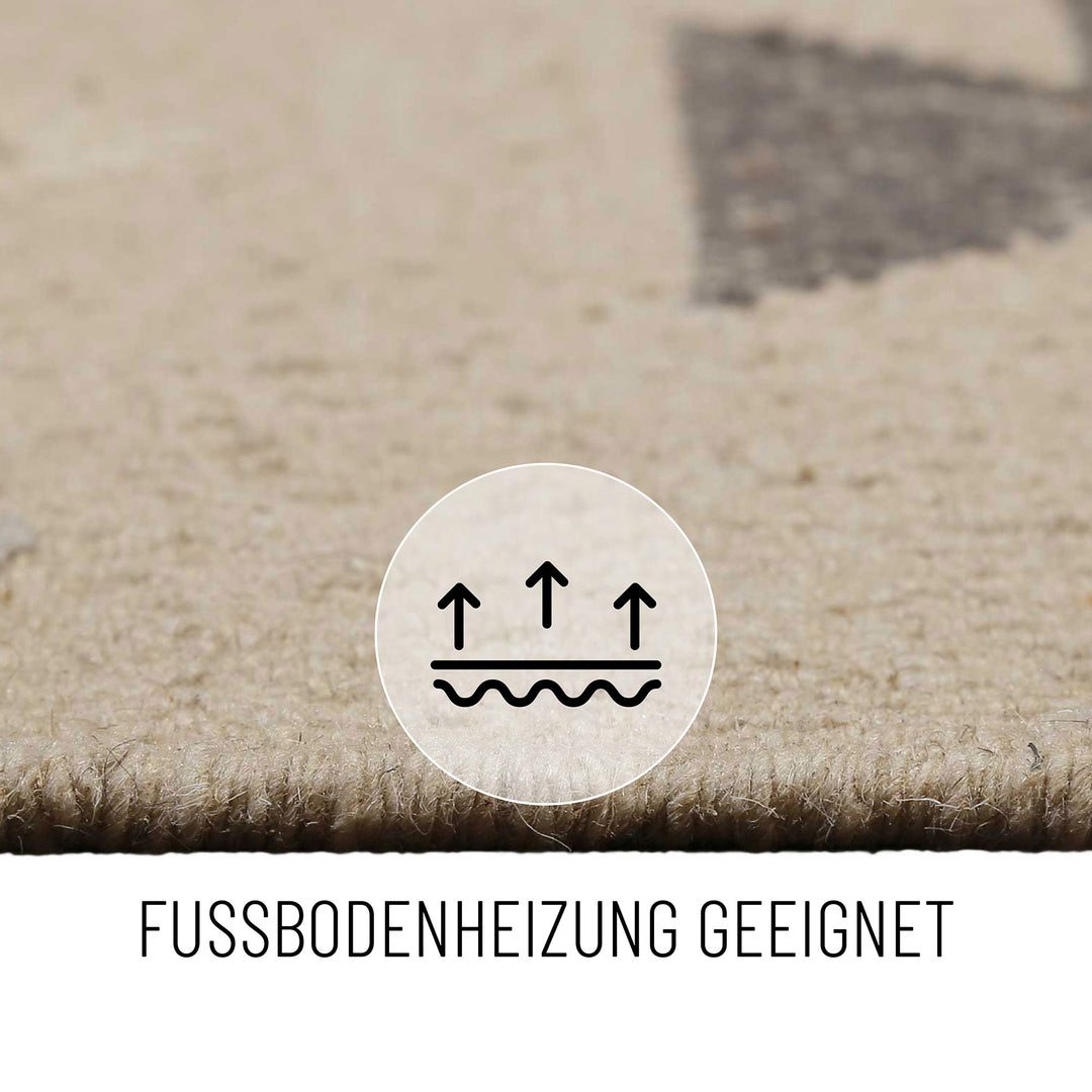 Jong Teppich natur Kurzflor rechteckig