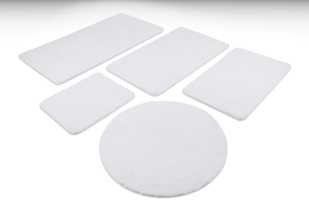 Joris Badteppich weiß Kurzflor rechteckig