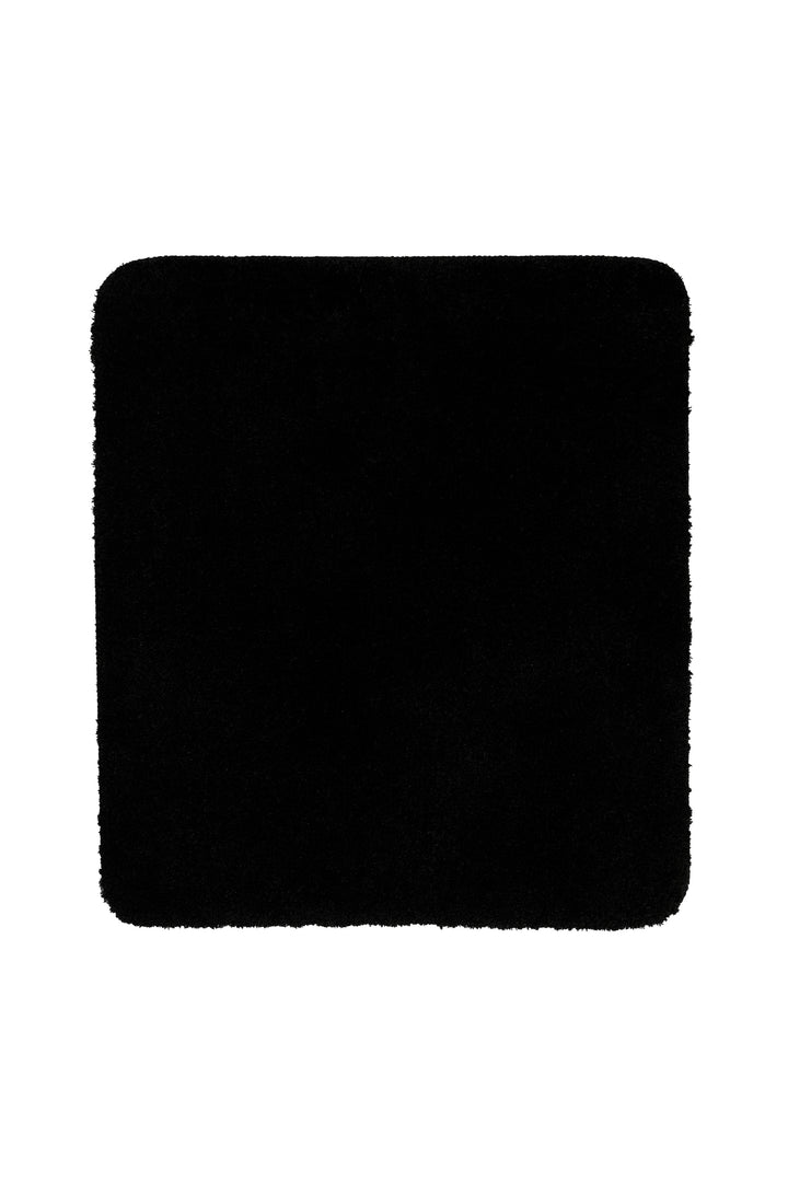 Joris Badteppich schwarz Kurzflor rechteckig