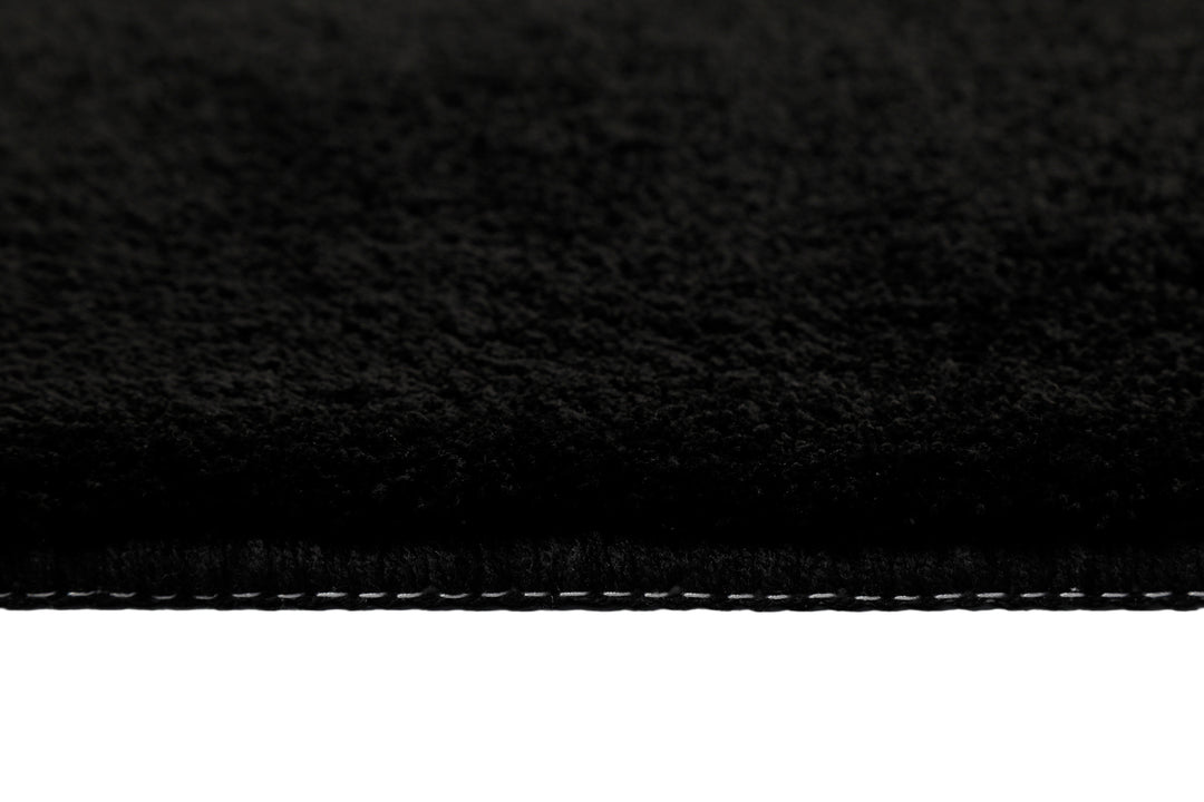 Joris Badteppich schwarz Kurzflor rechteckig