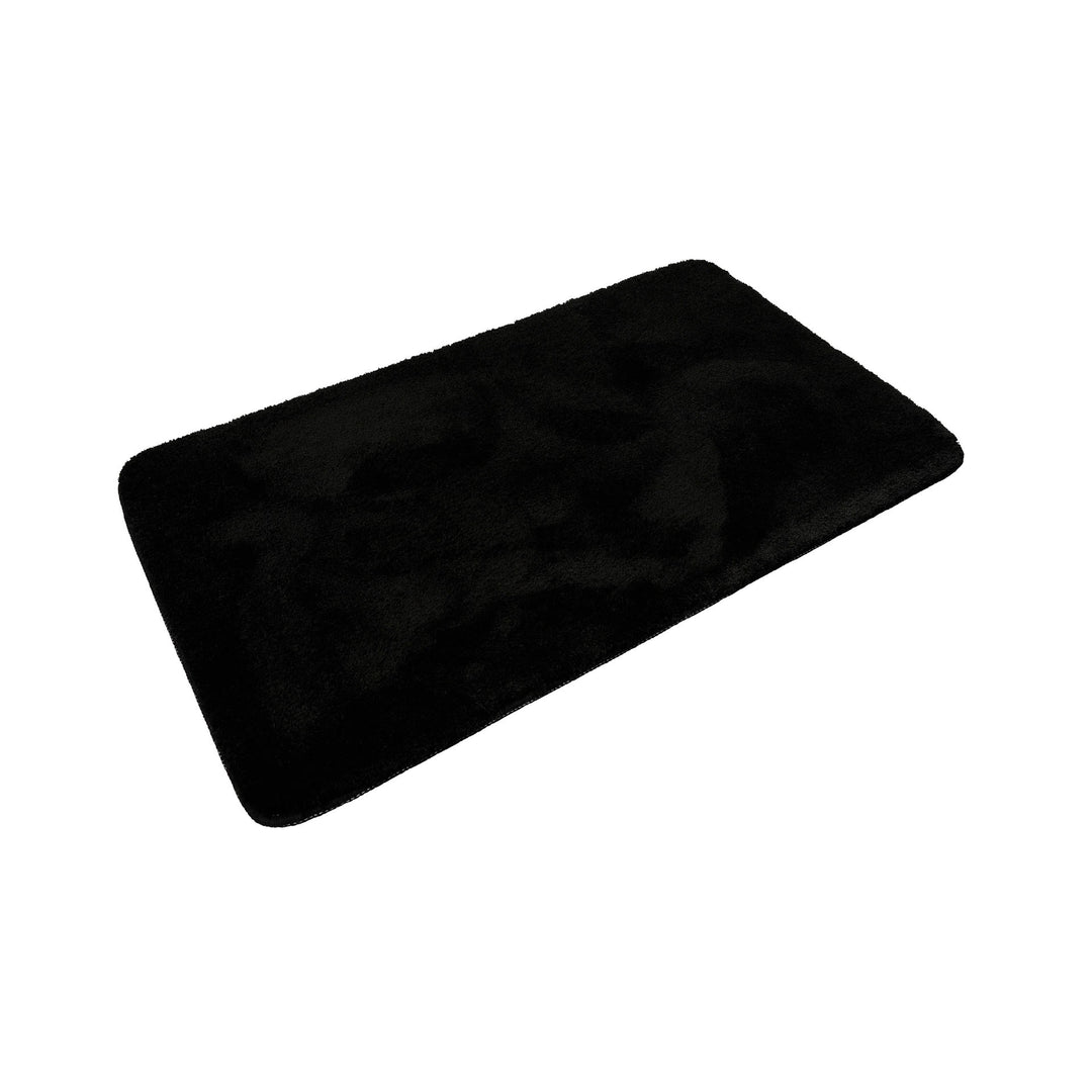 Joris Badteppich schwarz Kurzflor rechteckig