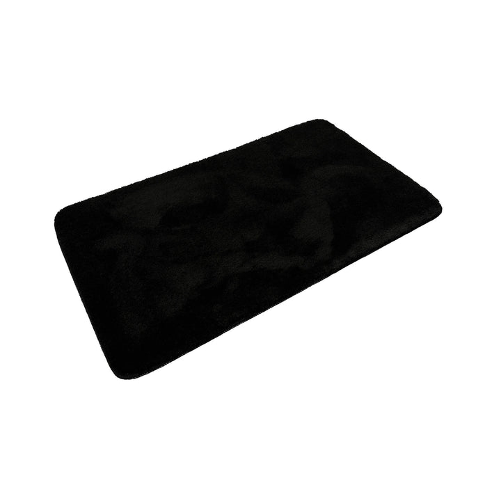 Joris Badteppich schwarz Kurzflor rechteckig